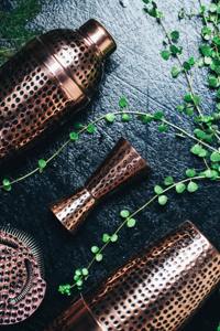 Juego de Herramientas de Bar de Cócteles de Cobre con Diseño Martillado Moderno para Fiestas, Bares Caseros, Clubes, Exhibición Decorativa y Ocasiones de Regalo - Product Image 3