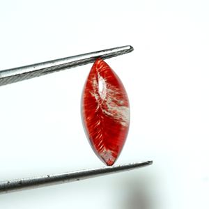 Cabochon de pierres précieuses en forme de marquise en Labradorite rouge naturelle - Product Image 4