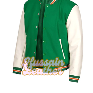 Varsity Jacket Hommes Avec Des Manches En Cuir Casual Lycée Letterman Baseball Bomber Vestes Pour Hommes - Product Image 1