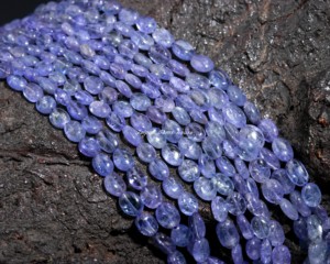 Vente chaude Naturel Tanzanite Lisse Forme Ovale Perles Top Qualité Tanzanite Perles Brin pour La Fabrication De Bijoux Collier Boucle D'oreille - Product Image 2