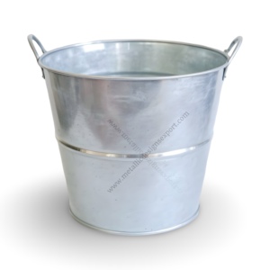 Seau élégant en acier inoxydable avec poignées Seau multi-usage durable pour le refroidissement et le stockage de boissons élégants pour une utilisation en plein air dans le jardin - Product Image 3