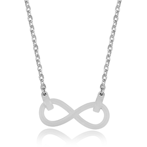 Collier pendentif en forme d'infini en argent sterling 925 Bijoux de chaîne à maillons à la mode pour mariage ou cadeau - Product Image 3