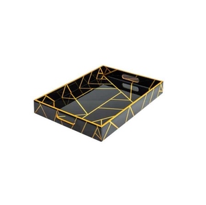 Plateau de service imprimé en bois léger pour thé et petit déjeuner servant hôtel décor à la maison Table à manger plateau de service imprimé - Product Image 3