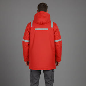 เสื้อแจ็คเก็ตทำงานฤดูหนาวแบบสะท้อนแสงสำหรับผู้ชาย คุณภาพสูง กันน้ำ ระบายอากาศได้ดี มาตรฐาน ANSI Class 1 พร้อมไฟ LED กระพริบ รับผลิตแบบ OEM/ODM ขายส่ง - Product Image 2