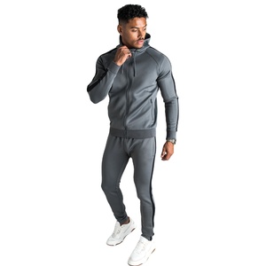 New Fashion <b>Slim</b> Fit Breathable Fabric Tracksuit Sport Wear Two Pieces Blank Sport Tracksuit for <b>Men</b> - Product Image 2