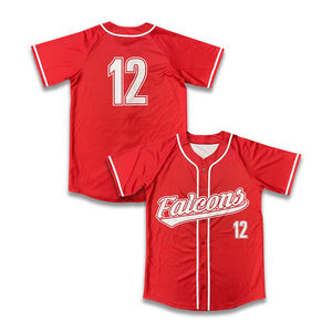Uniforme de Béisbol OEM 2025 al por Mayor, Personalizado, Rojo, Transpirable, Talla Grande, Diseño por Sublimación, Antibacterial, de Secado Rápido - Product Image 6