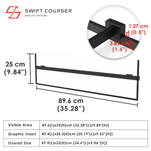 Accessoires de suspension en métal personnalisés Porte-affiche rectangle pour magasins de vêtements - Product Image 6