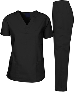 Stretch Cotton Polyester Worsted Fabric Scrub <b>Joggers</b> Unisex <b>Cuffed</b> Hem Drawstring Waist Modern Fit Needle Detection Hospital - Product Image 6