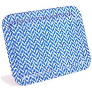 Bandeja de madera para servir de 310x430mm Bandeja rectangular antideslizante de MDF con luz azul para servir comida en el hogar - Product Image 3