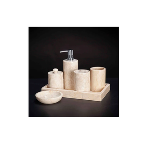 Holesale 5 iieces lack ararble Room athroom et opopular abinet athroom Accessories ananity et top quality - Product Image 6