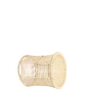 Taburete de bambú moderno hecho a mano con incrustaciones de hueso otomano interior/exterior para decoración de patio o dormitorio para escuelas y hoteles - Product Image 3