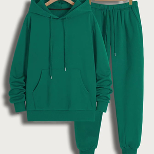 Unisex 100% algodón estampado personalizado Jogging Track Sweat Suit Unisex Hombres Jogger set Pantalones de chándal Chándales Trajes de sudor - Product Image 1