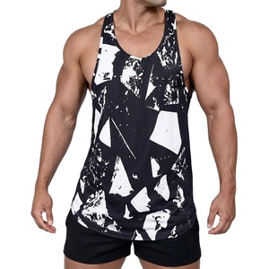 New Summer Design Men Fashion Sublimation Tank Top Casual Sportswear Longline Loose Fit Printed Top Sleeveless Side Off Cut - Product Image 4