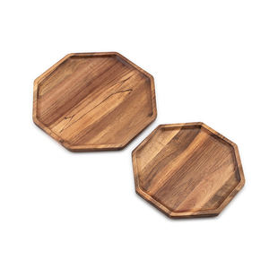 Bandeja de Madera de la Mejor Calidad para Servir Café, Té, Frutas, Alimentos, Postres, Bandeja de Madera Moderna de Forma Redonda y Cuadrada - Product Image 3