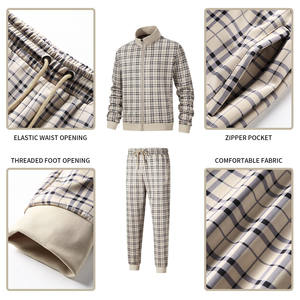 Vestes et pantalons de survêtement à glissière 100% coton de haute qualité grande taille Streetwear survêtements impression personnalisée Logo survêtement pour homme - Product Image 6