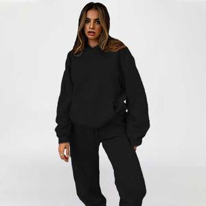 Conjunto Deportivo de Moda para Mujer, Otoño-Invierno, Estampado, Transpirable, Cortavientos, con Capucha, Manga Larga, Algodón, Servicio OEM, Calidad, Nuevo, en Oferta - Product Image 3