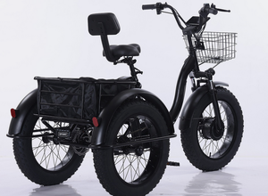 Stock disponible : Tricycle électrique pliable 20 pouces, 500W, batterie lithium 48V, cadre en aluminium, pneus larges, vélo à 3 roues, E-Trike unisexe - Product Image 2