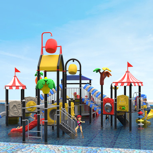 Equipo de Juego Acuático Interactivo de Fibra de Vidrio, Acero y Madera, Colorido, para Niños y Familias, Uso Interior y Exterior, Gran Venta - Product Image 4