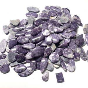 Certified IGI GIA Natural White Lepidolite <b>Opal</b> Cabochon High Quality Loose Gemstones for Jewelry Making Sizes 9mm 14mm 20mm - Product Image 2