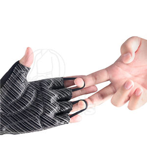 Venta al por mayor de guantes de Ciclismo de medio dedo por encargo de alta resistencia de cuero transpirable cuatro estaciones mantener caliente OEM/ODM servicio para - Product Image 4