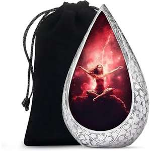 Urna de cremación en forma de lágrima para cenizas humanas Urna para adultos para entierro funerario Urnas de cremación para cenizas humanas con bolsa de terciopelo gratis - Product Image 5