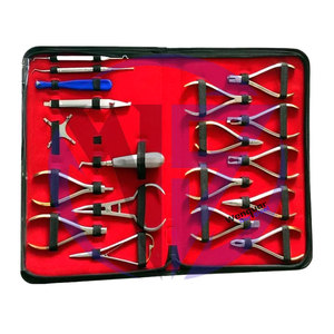Kit de instrumentos de alicates de ortodoncia Dental con logotipo personalizado, 19 Uds., herramientas alemanas de acero inoxidable para clínicas ortopédicas y estudiantes - Product Image 1