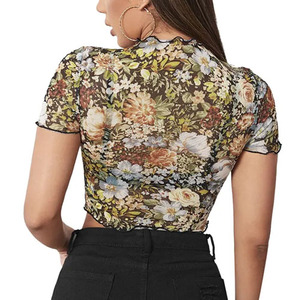 Camisetas Tie Dye para Mujer, Hechas a Medida, de Uso Casual, Tejido de Punto de Alta Calidad, Transpirables, Anti-Pilling, Anti-Arrugas, Venta Caliente - Product Image 6