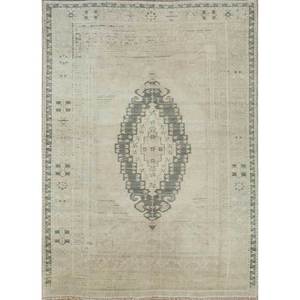 พรมขนสัตว์สีน้ำตาลเบจวินเทจถักมือ รุ่น Pae-1848 สำหรับใช้ในบ้าน-ลายเมดัลเลียนนามธรรมรูปสี่เหลี่ยมผืนผ้าสำหรับห้องนั่งเล่น ห้องโถง ห้องพัก - Product Image 1