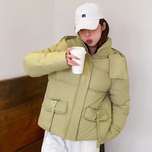 แจ็กเก็ต2024ขนเป็ดสำหรับผู้หญิง, เสื้อโค้ทบุผ้าฝ้ายหนาอบอุ่นทรงหลวมสำหรับใส่ทับด้านนอกเสื้อแจ็คเก็ตสั้นเสื้อโค้ทฤดูหนาว - Product Image 6