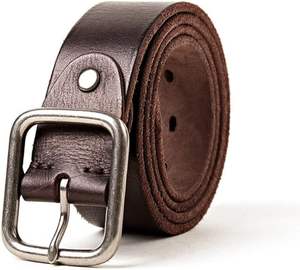 Cinturón de Cuero Natural Ecológico para Hombre, Cinturón de Moda Sostenible, Elegante Cinturón de Cuero Genuino para Hombre, para Jeans y Pantalones Casuales - Product Image 3