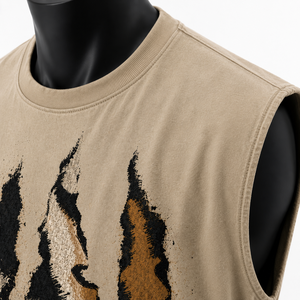 Camiseta sin mangas vintage lavada para hombre, estilo oversize, con estampado gráfico, de algodón, estilo streetwear. - Product Image 6