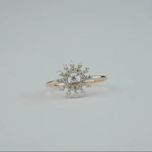 แหวนเพชรมอยส์ซอไนต์ทรงกลมตัด0.33กะรัตความชัดเจน VS1 IGI SGL สีโรสโกลด์ราคาขายส่ง - Product Image 1