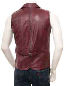 Haute qualité hommes en cuir véritable Biker gilet en cuir lourd Rocker Biker gilet moto hommes gilet fabriqué au Pakistan - Product Image 4