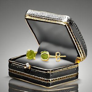 5-7mm Natural Peridot <b>Stud</b> Earrings Genuine Gemstone 925 Sterling <b>Silver</b> Gold Plated Handmade Jewelry Bulk for Women for Gifts - Product Image 2