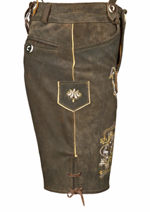 Pantalones cortos de cuero de ante bávaro para hombre, cintura alta, estilo Sexy sólido, Oktoberfest, alemán, transpirable - Product Image 6