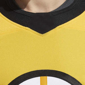 Camiseta Deportiva Profesional de Hockey sobre Hielo, Uniforme del Equipo de Boston, Amarillo, Negro y Blanco a Rayas, Cuello en V, Camiseta de Entrenamiento Atlético Sublimada, Ropa para Fanáticos - Product Image 4