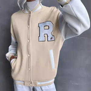 Chaqueta universitaria para mujer, bombardero de béisbol ligero, prendas de vestir exteriores, Letterman moderno, moda informal, ropa de calle cómoda, algodón alto - Product Image 1