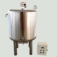 Pasteurisateur automatique de lait et de yaourt 300L, cuve de production en acier inoxydable avec refroidissement et chauffage