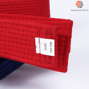MESS SPORTS High Quality Solid White Striped Border Patterned Mid Customized Unisex Martial Arts Equipment Karate <b>Belts</b> - Product Image 6