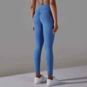 Custom Women's Scrunch Butt <b>Leggings</b> V-Shape Waistband Workout Tights with Side Pocket - Product Image 3