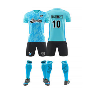 Meilleurs uniformes de football pour hommes de haute qualité, légers, antibactériens, à séchage rapide, col en V, pour adultes, impression de logo personnalisée, ensemble en polyester - Product Image 3