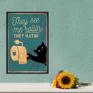 Modern Printed Canvas Artwork: Vibrant, Artistic Wall Decor,BLACK <b>FRAMED</b> CANVAS - Product Image 1
