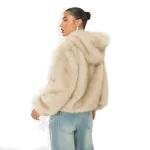 Sudadera con Capucha de Forro Polar para Invierno, Unisex, 240g/260g, con Cierre y Cuello de Piel Sintética, Color Personalizado para Mujer, Fabricación a Medida - Product Image 5