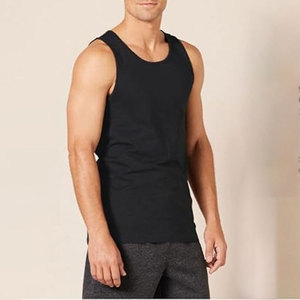 Débardeur de course à pied en tissu de maille avec logo personnalisé en polyester 100% pour hommes, col rond et hauts sans manches, méthode de tissage tricoté - Product Image 2