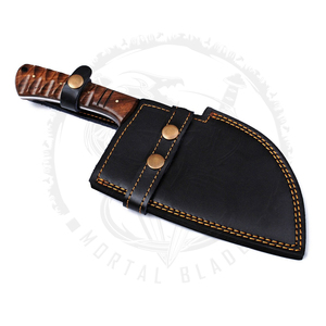 Cuchillo de carnicero de Damasco hecho a mano personalizado, cuchillo de cocina de Chef de acero de Damasco, cuchillo de carnicero con Funda de cuero - Product Image 5