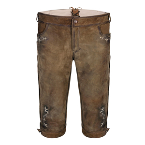 กางเกงขาสั้นหนังบาวาเรียสำหรับผู้ชายกางเกงขาสั้นหนังแท้ - Product Image 1