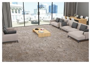 กระเบื้องพอร์ซเลนเคลือบแข็งกันลื่นแบบทันสมัยหินซีซาร์ขนาด600x1200มม. ตกแต่งห้องน้ำภายในวิลล่าโรงเรียนห้างสรรพสินค้า - Product Image 2