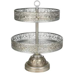 Rustic and <b>vintage</b> look designer metal <b>cake</b> <b>stand</b> for elegant decoration during celebrations and dinner events - Product Image 1