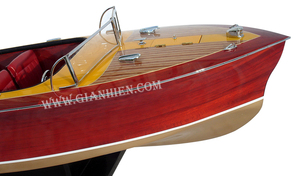 Gia Nhien Fabricante Diseño personalizado Bajo MOQ CHRIS CRAFT CONTINENTAL 1959 BARCO MODELO DE MADERA con productos hechos a mano de alta calidad - Product Image 4