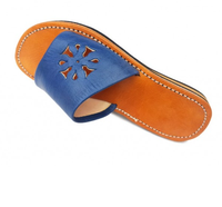 Sandales d'été marocaines en cuir véritable gaufré pour femmes chaussures décontractées habillées à talons plats légères à enfiler 10 tailles OEM disponibles